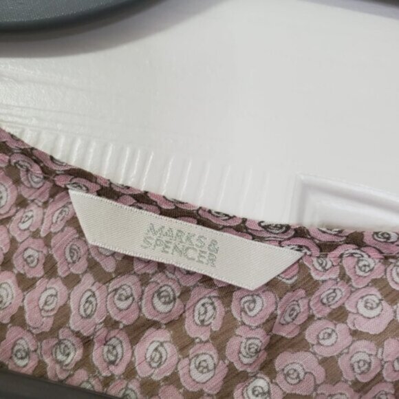 Marks & Spencer Vintage Y2K Babydoll Sheer Ruffle Fairycore Top M - Picture 3 of 7